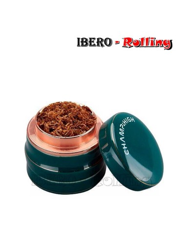 grinder Champ de porcelana 63mm de 4 partes color verde
