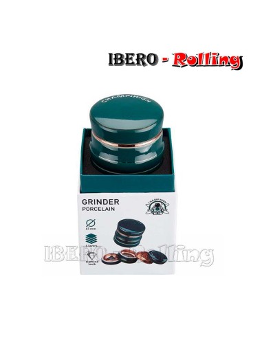 grinder Champ de porcelana 63mm de 4 partes color verde caja