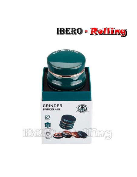 grinder Champ de porcelana 63mm de 4 partes color verde caja