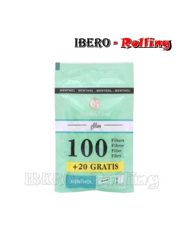 FILTROS GOLDEN FILTER MENTA 6MM BOLSA 120 - CAJA 10 UNI