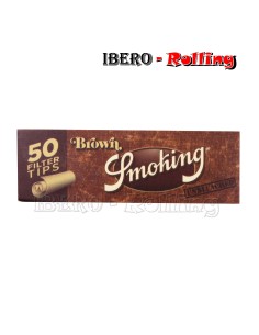 FILTROS SMOKING TIPS MARRÓN 50 - CAJA 50 UNI