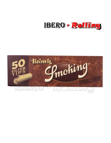 FILTROS SMOKING TIPS MARRÓN 50 - CAJA 50 UNI
