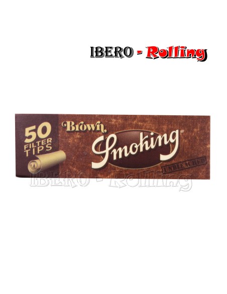 FILTROS SMOKING TIPS MARRÓN 50 - CAJA 50 UNI