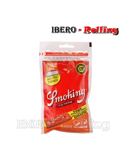 FILTROS SMOKING 7,5MM 120 + PAPEL NARANJA - CAJA 25 UNI