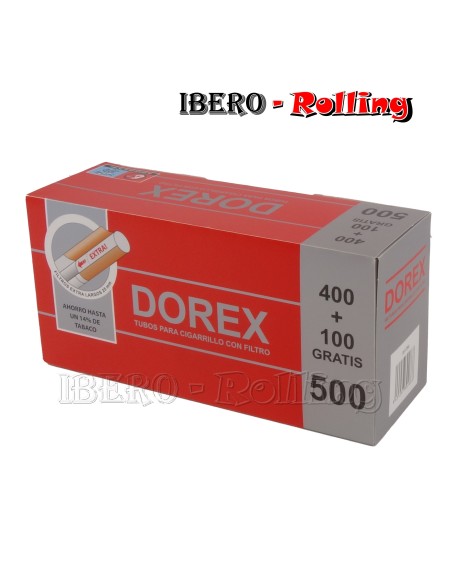 TUBOS DOREX ROJO 500 TUBOS - CAJON 20 UNI