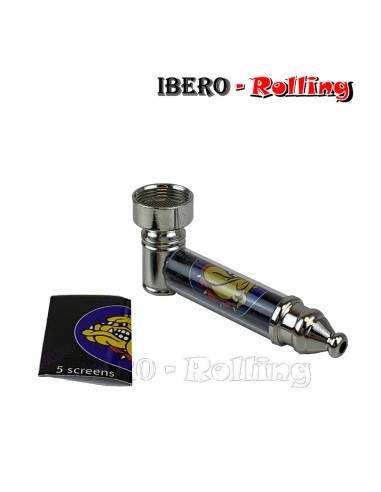 PIPA BULLDOG DE METAL CON LOGO - CAJA 12 UNI