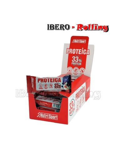 Barrita de proteinas Nutrisport Sabor a Chocolate Blanco 44 Gr. caja