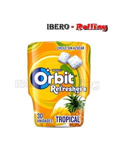 CHICLES ORBIT REFRESHERS TROPICAL- CAJA 6 UNI