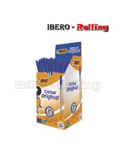 BOLIGRAFO BIC-CRISTAL DE COLOR AZUL 50 UNIDADES