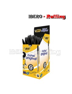 BOLIGRAFO BIC-CRISTAL DE COLOR NEGRO 50 UNIDADES