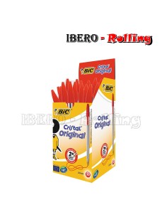 BOLIGRAFO BIC-CRISTAL DE COLOR ROJO 50 UNIDADES