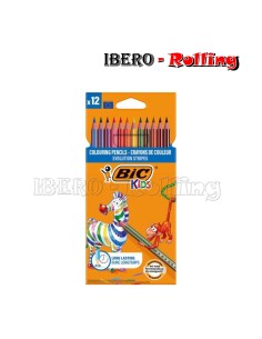 LAPICEROS DE COLORES MARCA BIC 12 UNIDADES