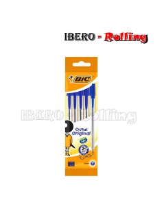 BOLIGRAFO BIC-CRISTAL DE COLOR AZUL 5 UNIDADES