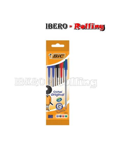BOLIGRAFO BIC-CRISTAL MIX TRES COLORES 5 UNIDADES