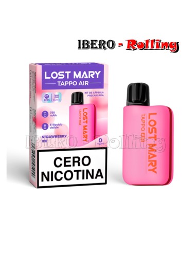 C.RECARGABLE LOST MARY KIT FRESA HELADA 0MG-CAJA 10UNI
