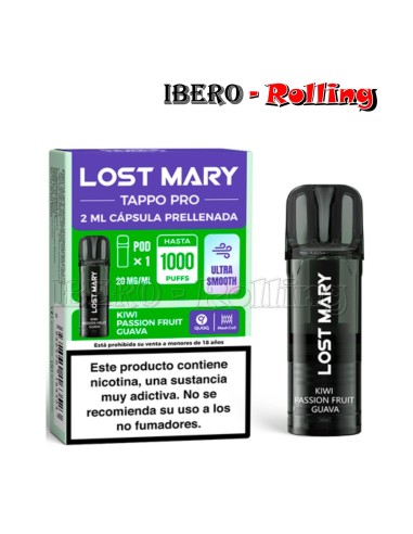 CÁPSULA LOST MARY KIWI-GUAVA-MARACUYÁ 20MG-CAJA 10UNI