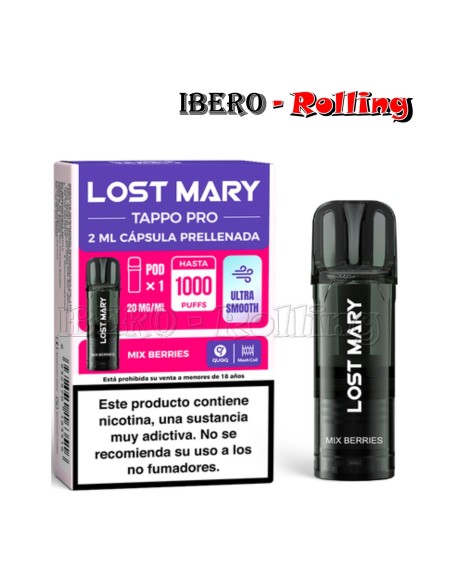 CÁPSULA LOST MARY FRUTOS ROJOS 20MG-CAJA 10UNI