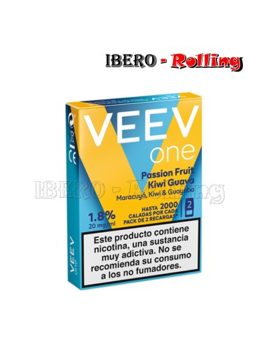 CÁPSULA VEEV NOW 20MG MARACUYÁ KIWI GUAYABA - CAJA 10 UNI