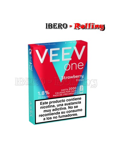 CÁPSULA VEEV NOW 20MG FRESA - CAJA 10 UNI