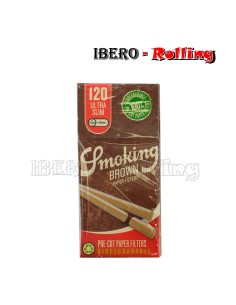 FILTROS SMOKING BROWN ULTRA SLIM 120 - CAJA 20 UNI