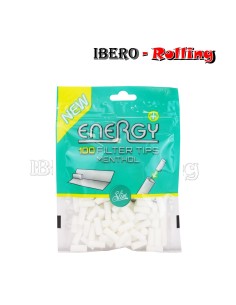 FILTROS ENERGY 100 FILTROS 6MM MENTOL - CAJA 10 UNI