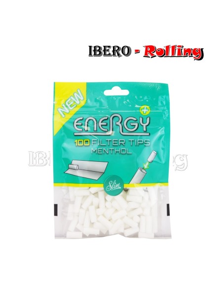 FILTROS ENERGY 100 FILTROS 6MM MENTOL - CAJA 10 UNI