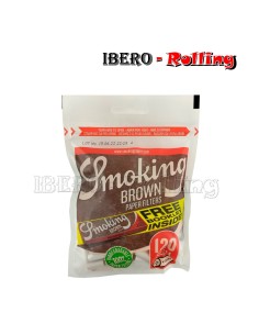FILTROS SMOKING MARRON 6MM 120 + PAPEL - CAJA 10 UNI