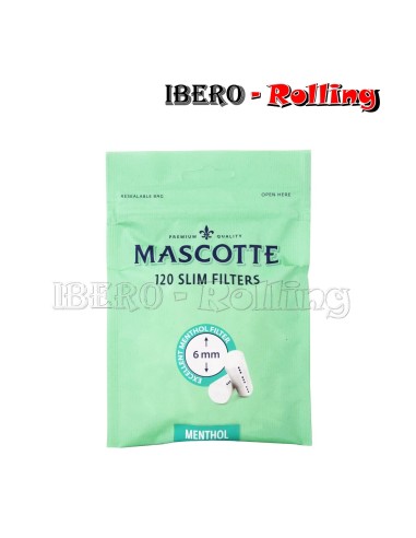 FILTROS MASCOTTE MENTOL 6MM 120 FILTROS - CAJA 10 UNI