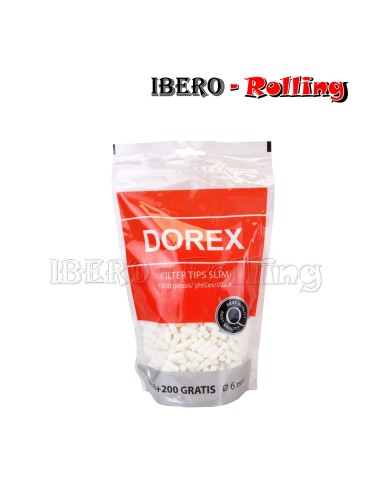 FILTROS DOREX SLIM 6MM 1000 FILTROS - CAJA 32 UNI