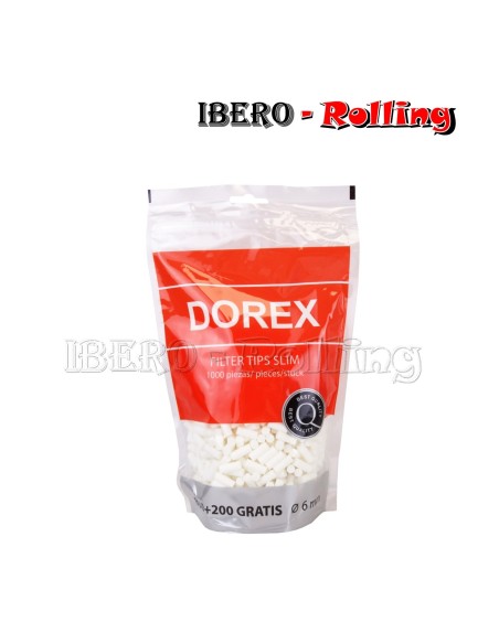 FILTROS DOREX SLIM 6MM 1000 FILTROS - CAJA 32 UNI