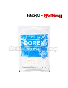 FILTROS DOREX SLIM 6MM 500 FILTROS - CAJA 40 UNI