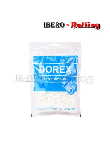 FILTROS DOREX SLIM 6MM 500 FILTROS - CAJA 40 UNI