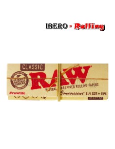 PAPEL RAW CONNOISSEUR 50 78MM + TIPS - CAJA 24 UNI