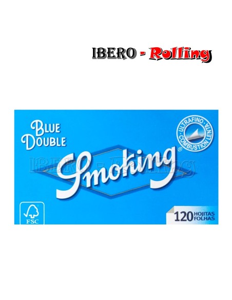 PAPEL SMOKING AZUL DOBLE 70MM 120 - CAJA 25 UNI