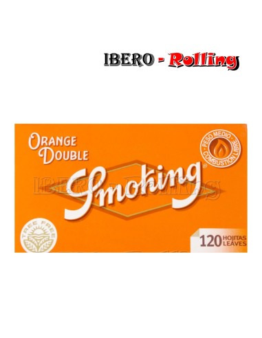 PAPEL SMOKING NARANJA DOBLE 120 70MM - CAJA 25 UNI