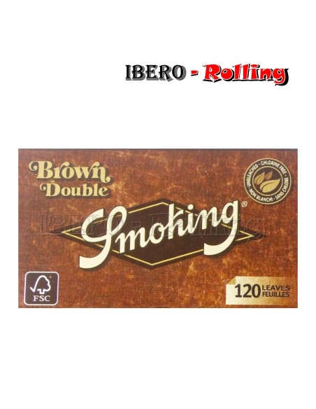 PAPEL SMOKING MARRON DOBLE 100 70MM - CAJA 25 UNI