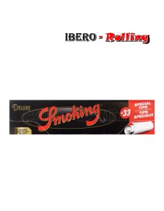 papel smoking negro largo 32 110mm + tips