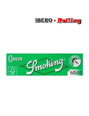 PAPEL SMOKING VERDE 60 70MM - CAJA 50 UNI