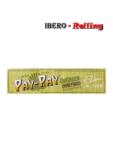 papel pay-pay alfalfa largo 32 110mm + tips