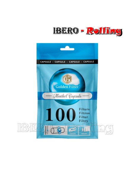 FILTROS GOLDEN FILTER CAPSULA 6MM BOLSA 100 - CAJA 10 UNI