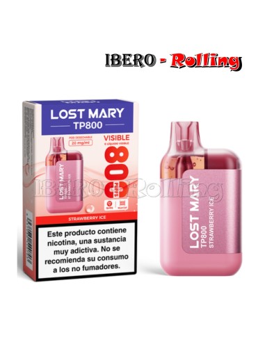 C.DESECHABLE LOST MARY 800 STRAWBERRY ICE 20MG - CAJA 10 UNI