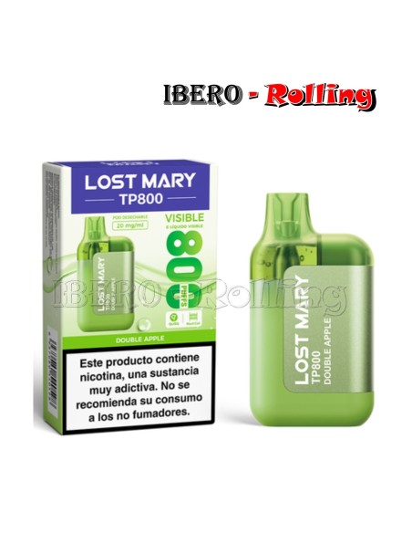 C.DESECHABLE LOST MARY 800 DOUBLE APPLE 20MG - CAJA 10 UNI