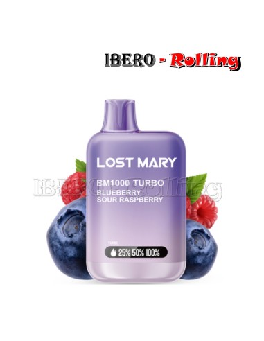 C.DESECHABLE LOST MARY 1000 BLUE-SOUR-RAS 20MG - CAJA 10 UNI