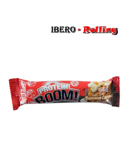 Barrita de proteinas Nutrisport Sabor a Platano y Caramelo 49 Gr.