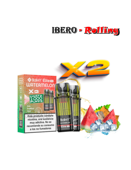 C.RECARGABLE BALMY ÉLITE SANDIA 2POD 20MG - CAJA 10UNI