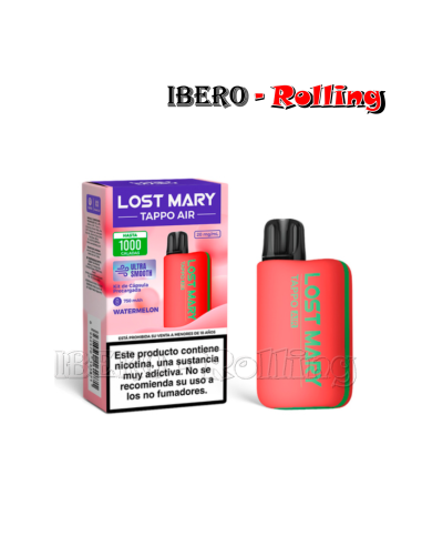 C.RECARGABLE LOST MARY KIT WATERMELON 20MG-CAJA 10UNI