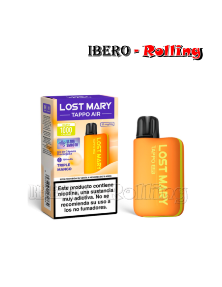 C.RECARGABLE LOST MARY KIT TRIPLE MANGO 20MG-CAJA 10UNI