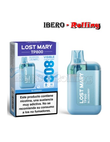 C.DESECHABLE LOST MARY 800 BLUEBERRY BLUE 20MG - CAJA 10 UNI