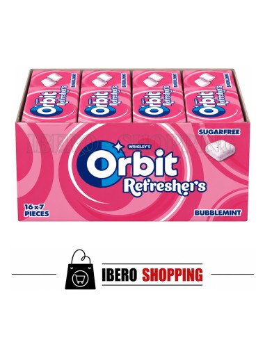 Comprar online CHICLES ORBIT REFRESHERS BUBLEMINT - CAJA 16 UNI