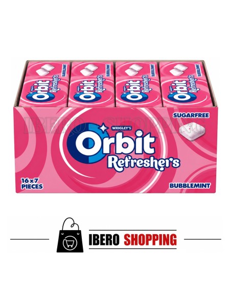 Comprar online CHICLES ORBIT REFRESHERS BUBLEMINT - CAJA 16 UNI